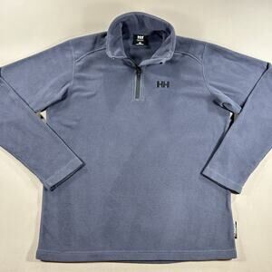 Helly Hansen Sweatshirt Gray 1/4 Zip Fleece Pullover Polartec Men's Medium